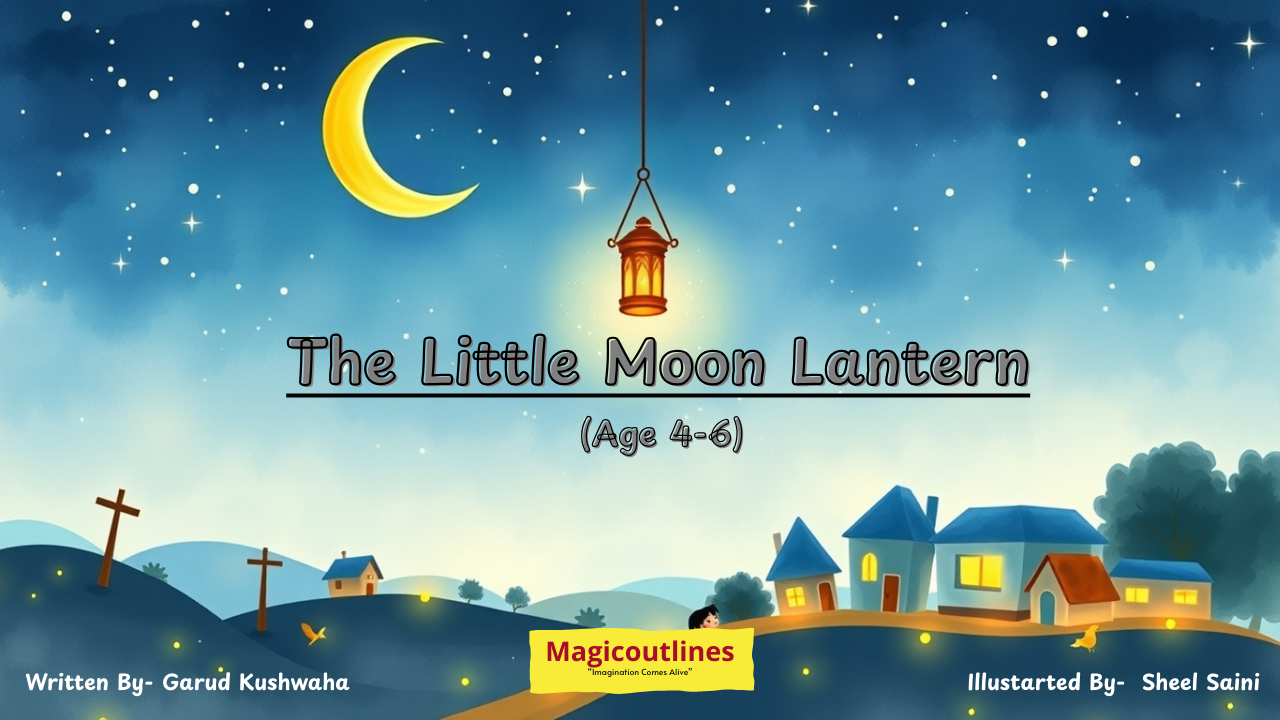 moon lantern bedtime story for kids illustration