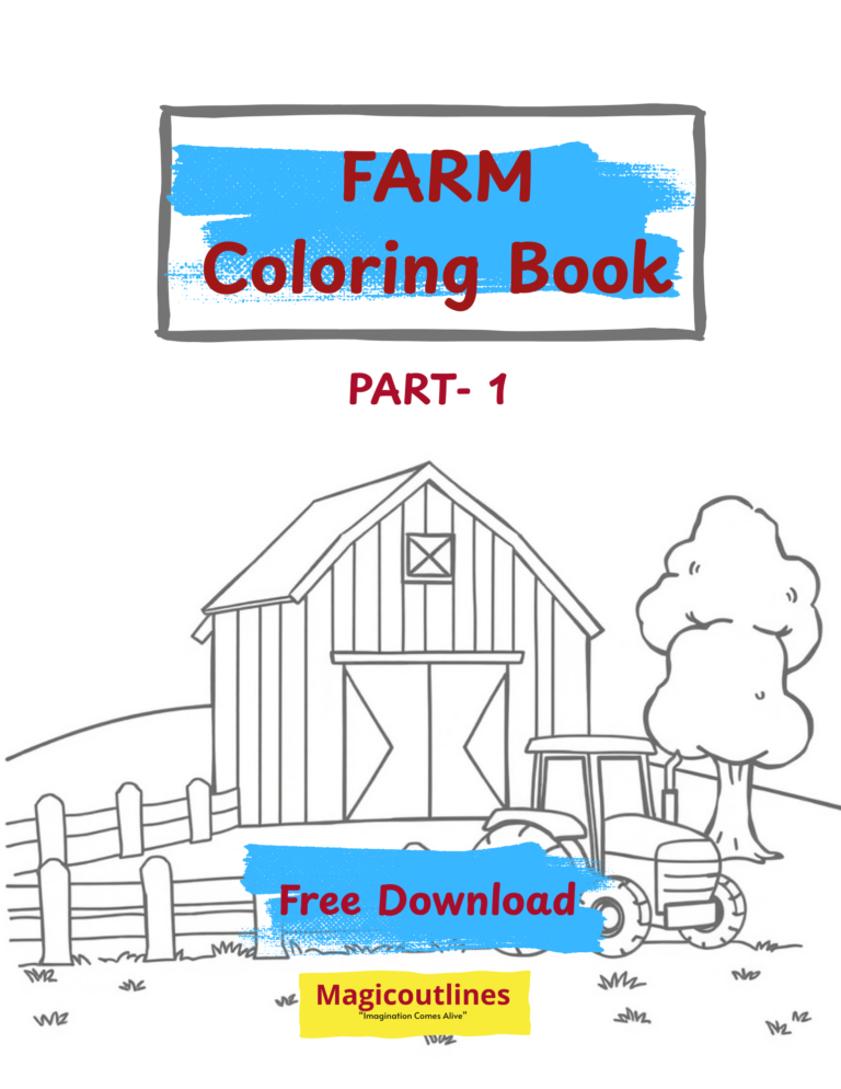 farm coloring book for kids printable farm animals coloring pages