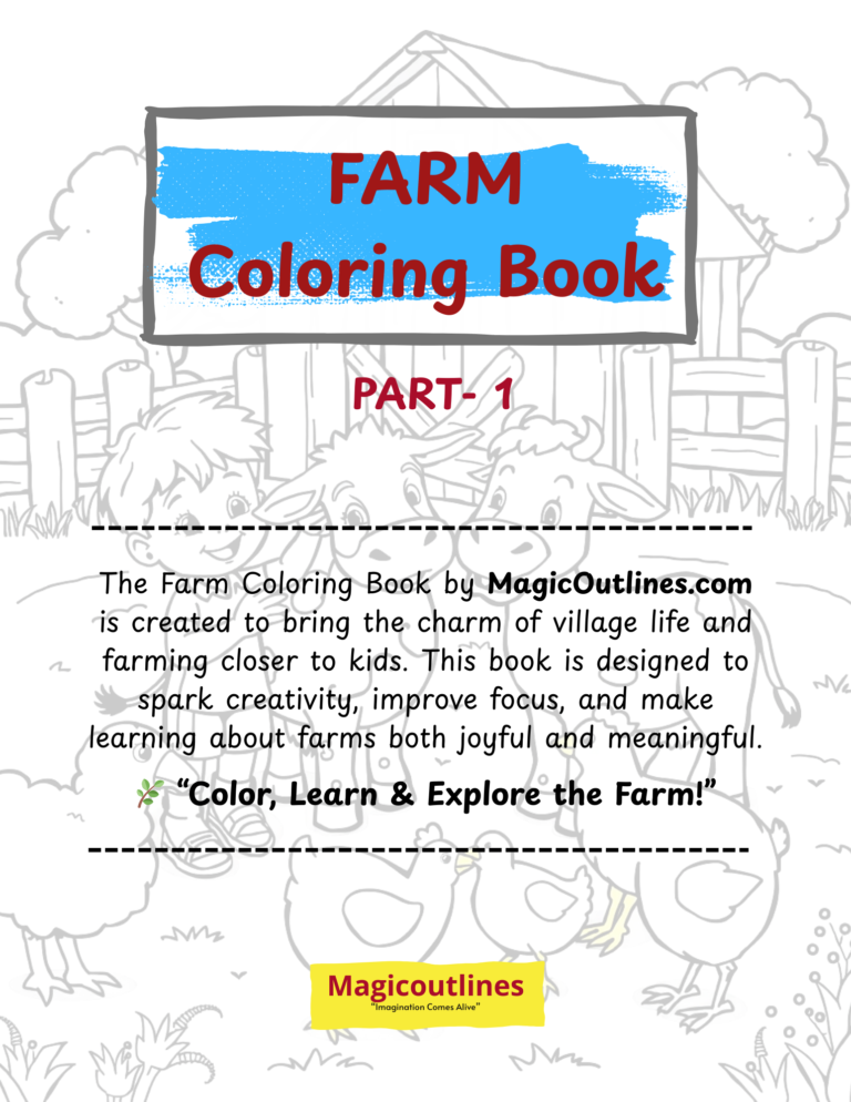 farm coloring book for kids printable farm animals coloring pages