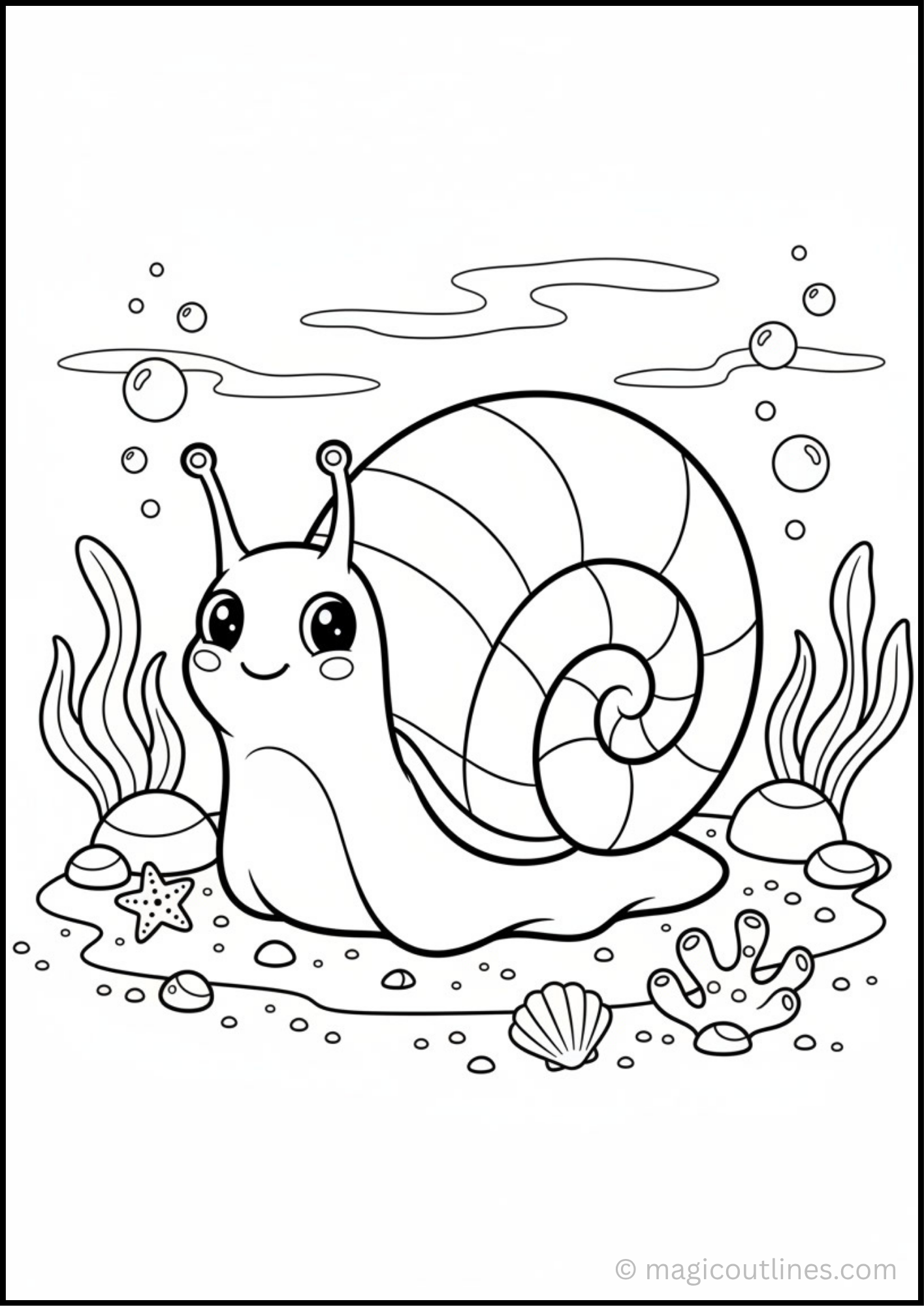 Snail Coloring Page (Free Printable PDF)