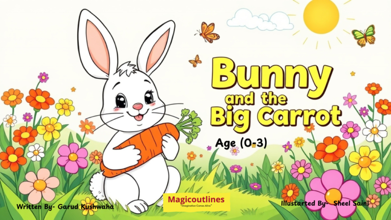 Bunny Story for Toddlers cute bunny in garden simple kids story illustration